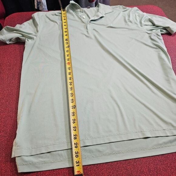 Peter Millar Mens Green Summer Comfort Polo Shirt Sz XL Preppy Athleisure Golf - Picture 8 of 9